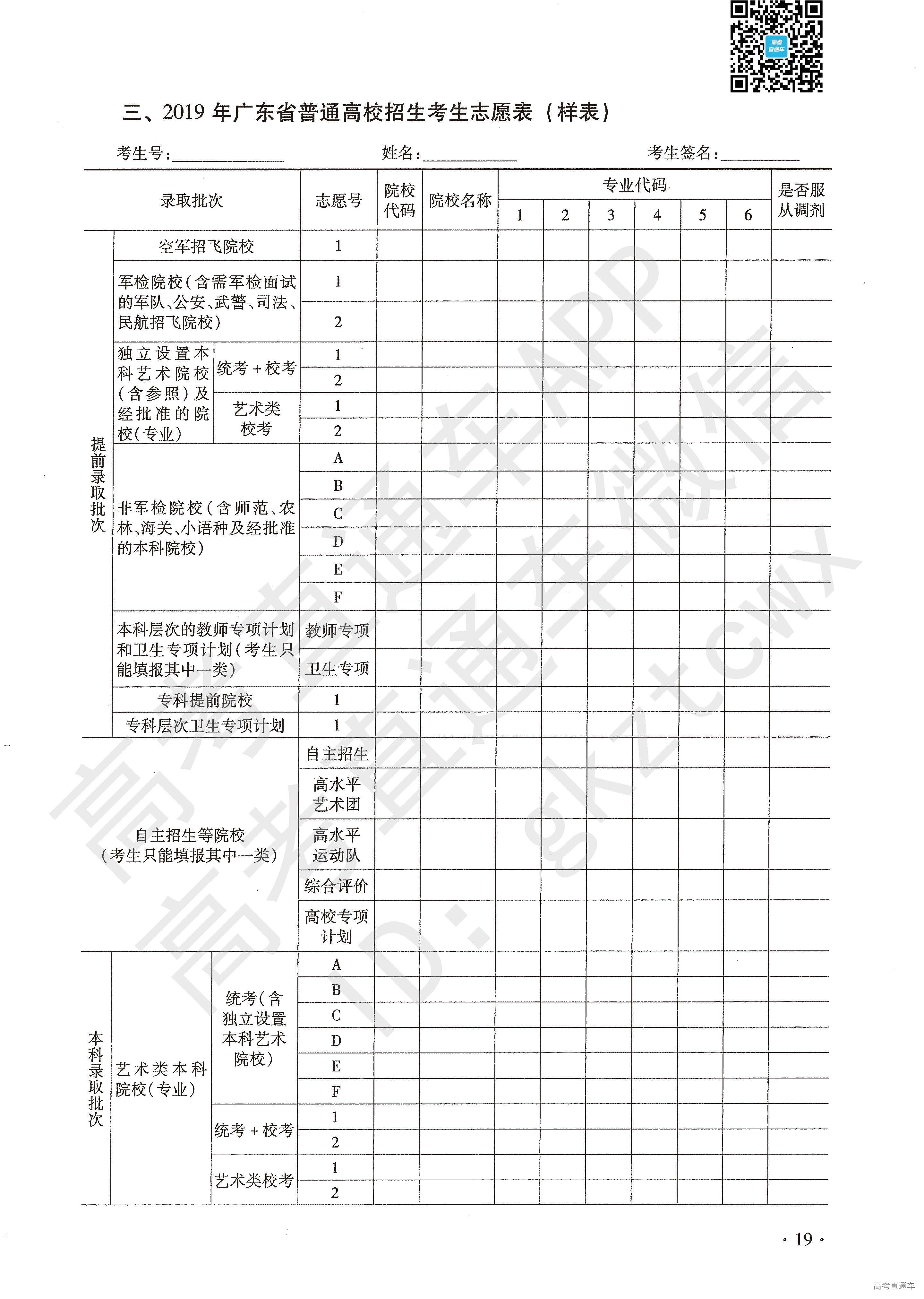 广东省高考生填志愿